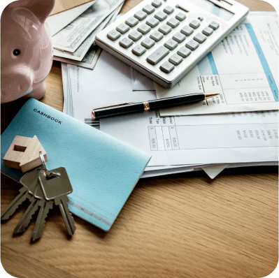 House with money and keys